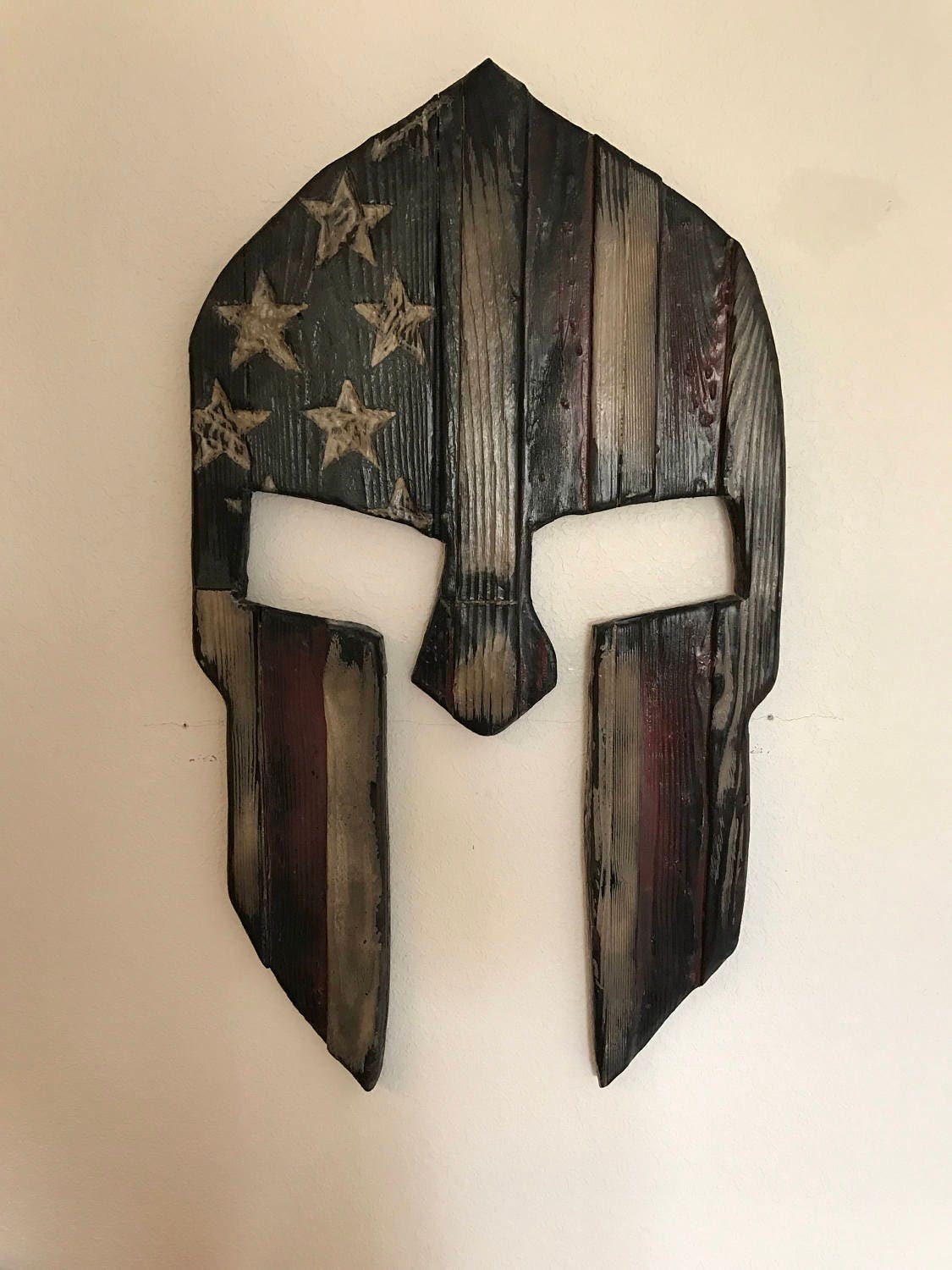 Spartan helmet american flag spartan helmet handmade